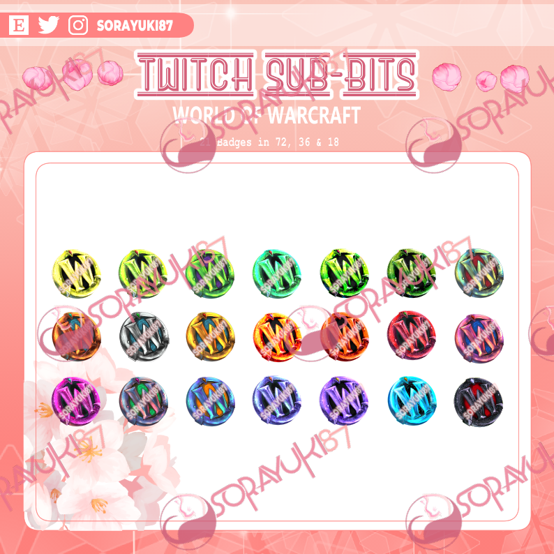 TWITCH BADGES sub/bits World of Warcraft